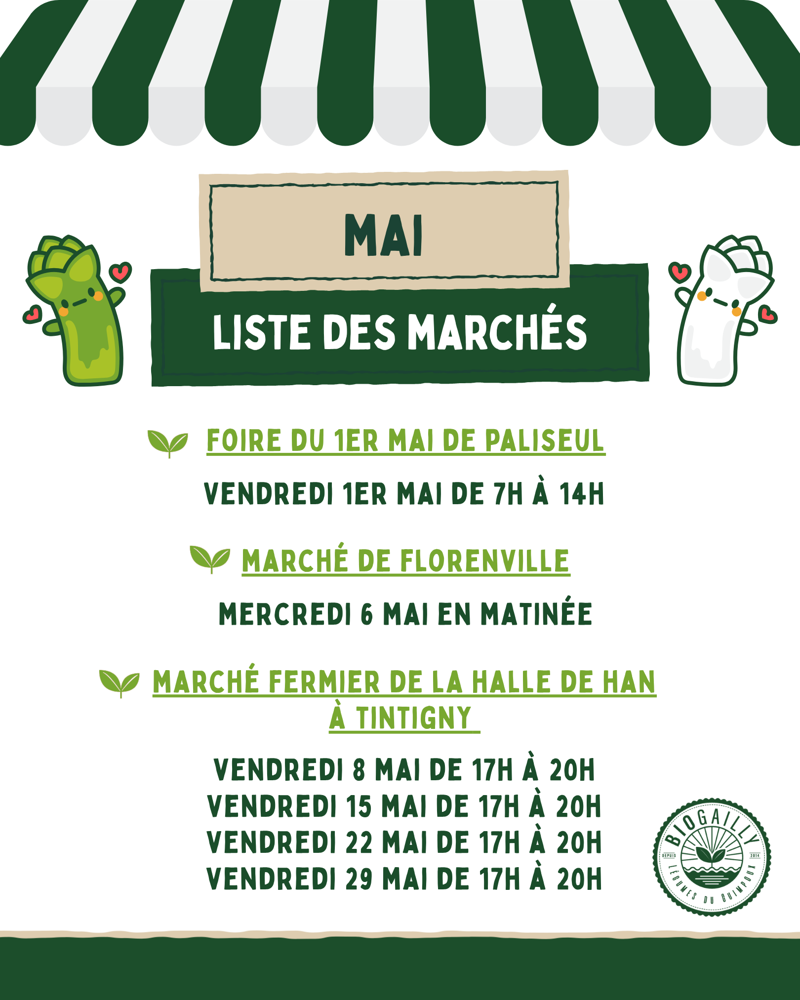 Marchés : Où nous trouver en mai ?